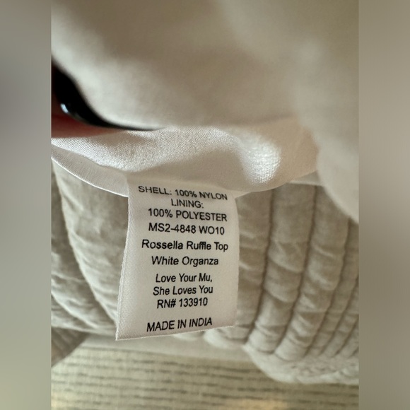 Show Me Your Mumu Rossella Ruffle Top in White Organza - M - Picture 8 of 9